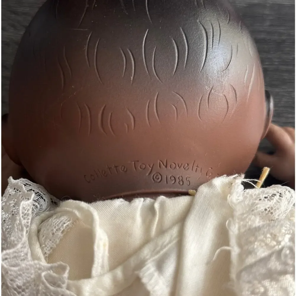 VTG 1985 Collette Toy Baby Doll Sleep Eyes African American‎